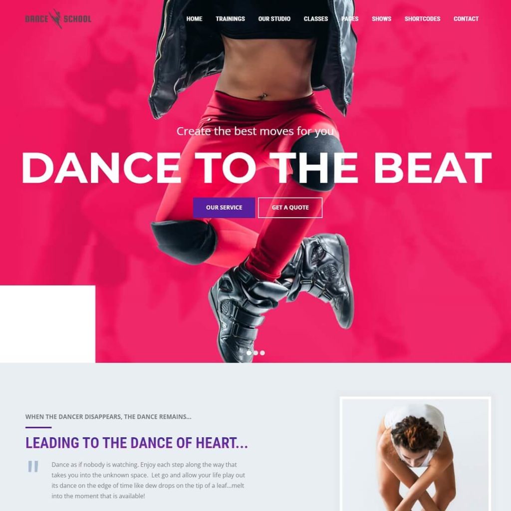 Dance Studio - Antiques and Art Gallery WordPress Themes