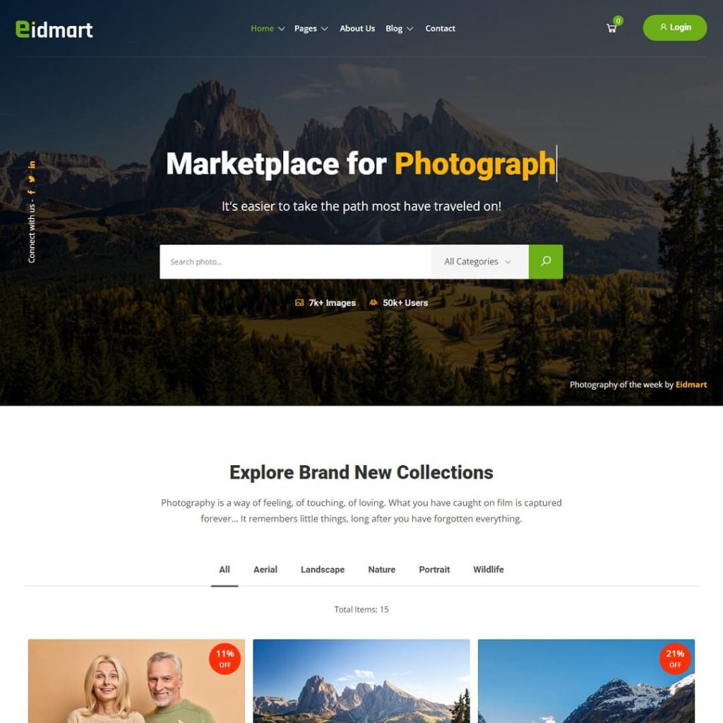 Eidmart - WordPress Photography Themes