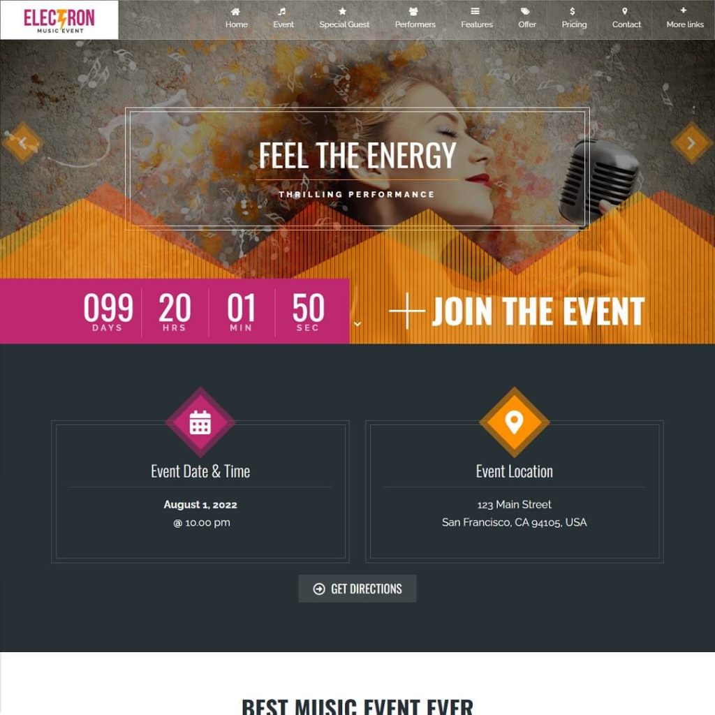 Electron - Popular Event WordPress Themes