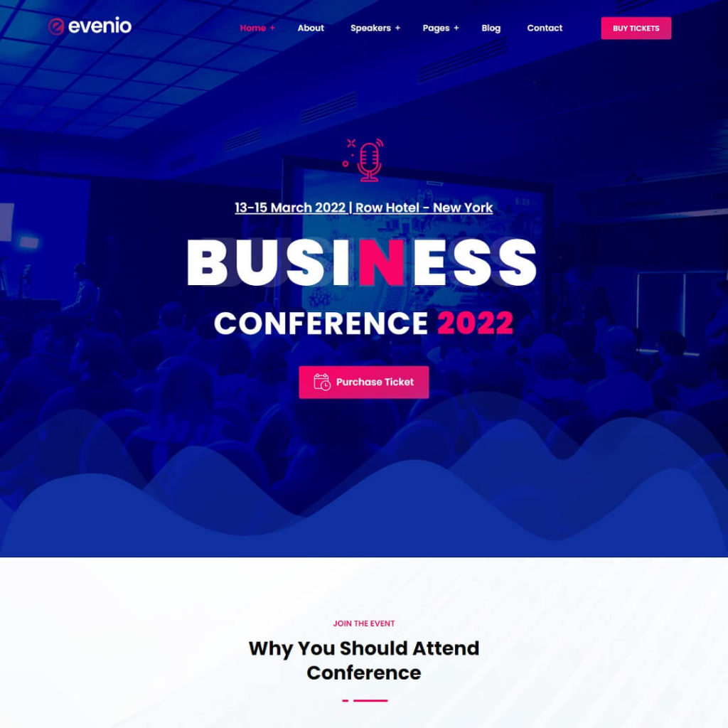 Evenio - Popular Event WordPress Themes