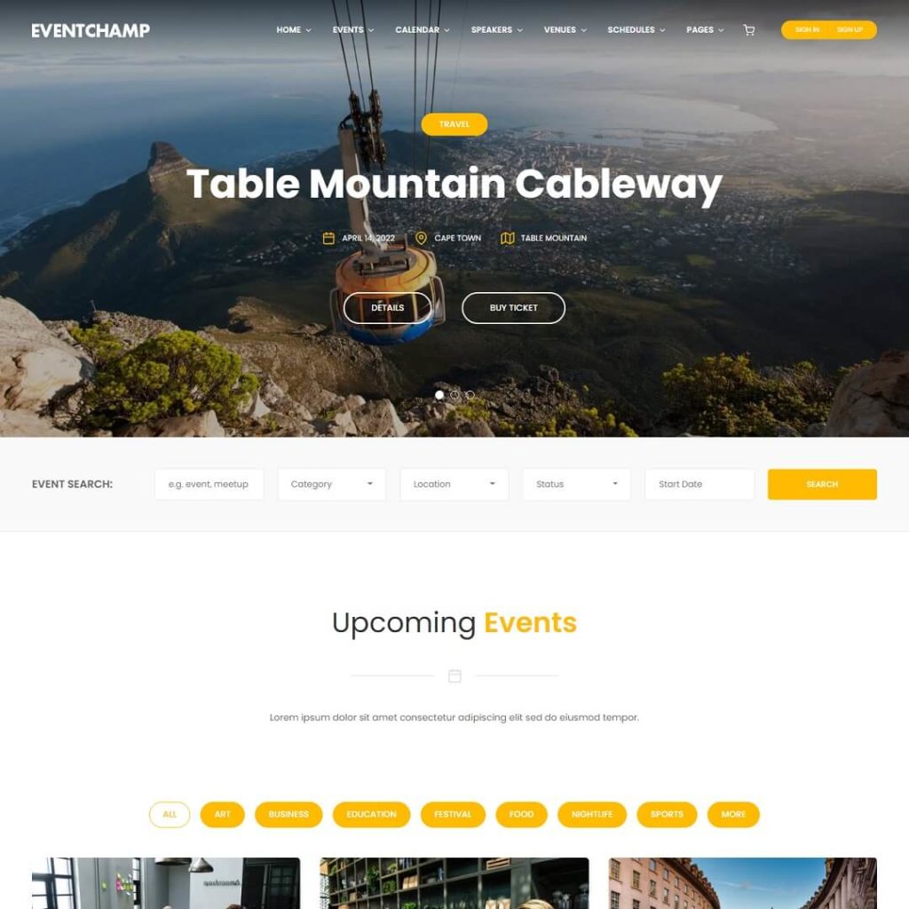 Multiple - Popular Event WordPress Themes