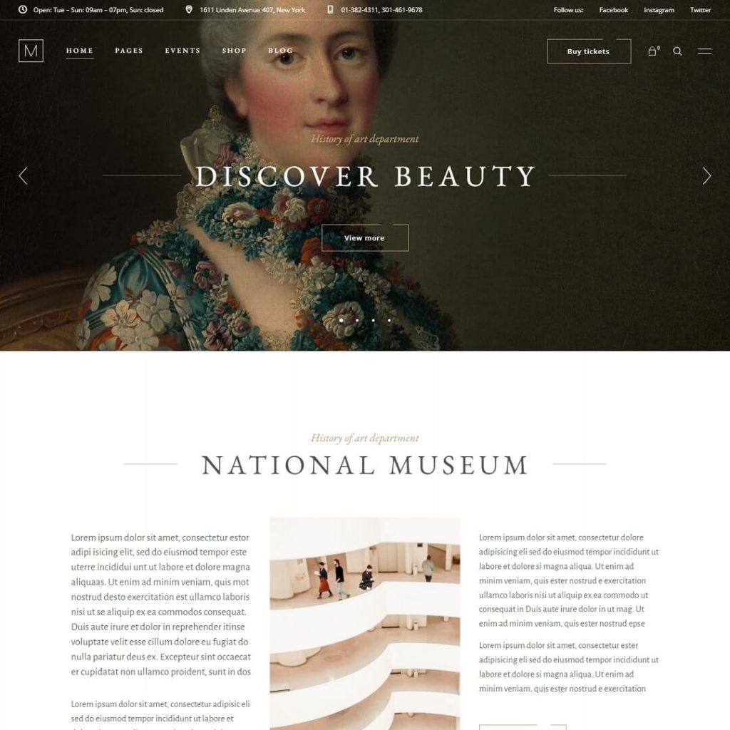 Musea - Antiques and Art Gallery WordPress Themes