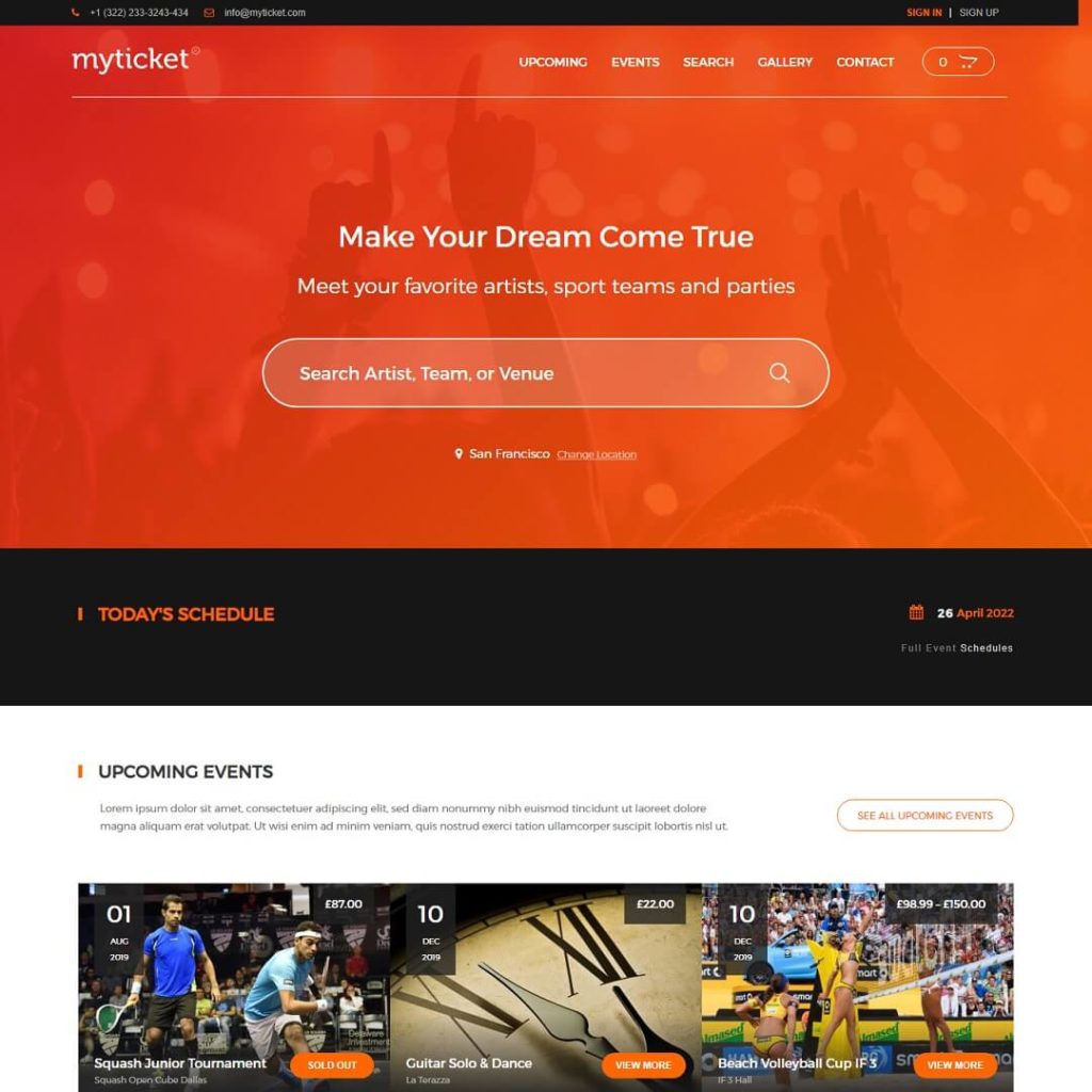 MyTicket - Popular Event WordPress Themes