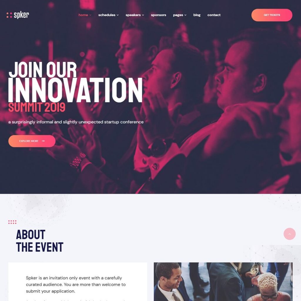 Spker - Popular Event WordPress Themes