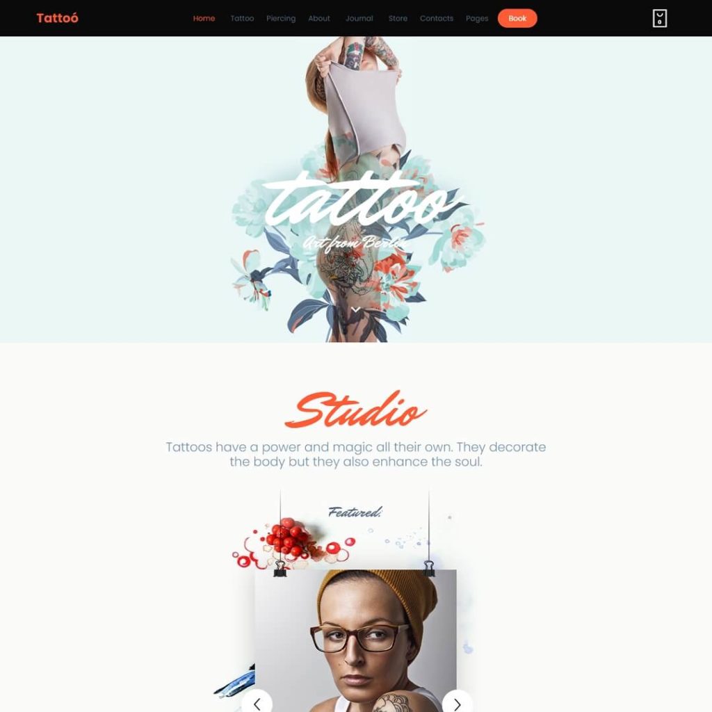 Tattoo - Antiques and Art Gallery WordPress Themes
