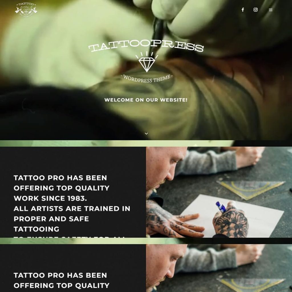 TattooPress - Antiques and Art Gallery WordPress Themes