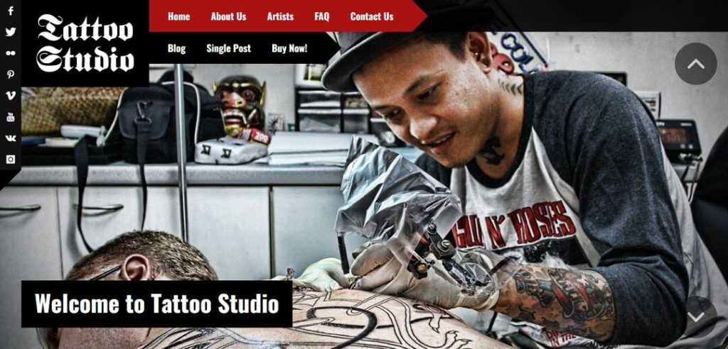 Tattoo Studio - Antiques and Art Gallery WordPress Themes
