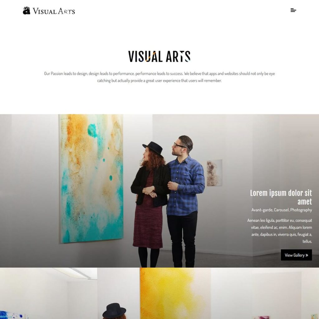 Visual Art - Antiques and Art Gallery WordPress Themes