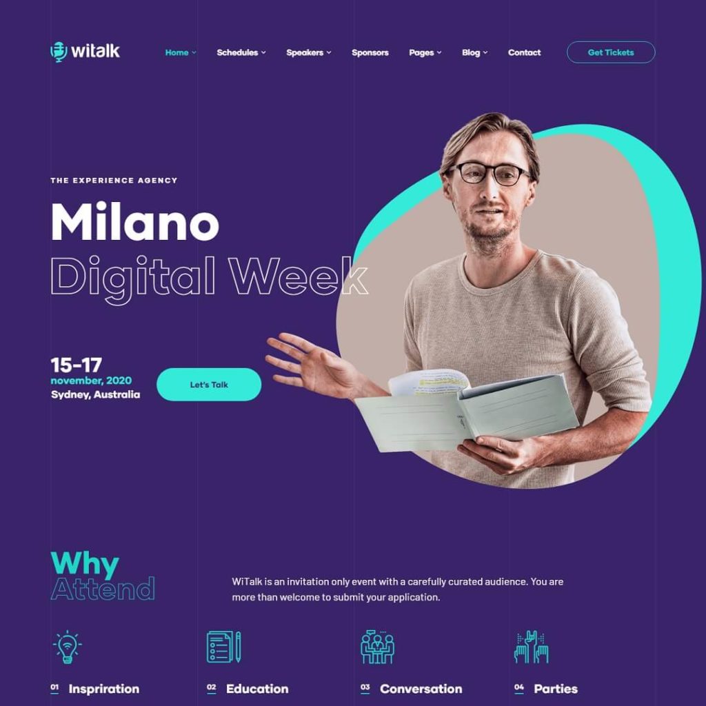 WiTalk - Popular Event WordPress Themes