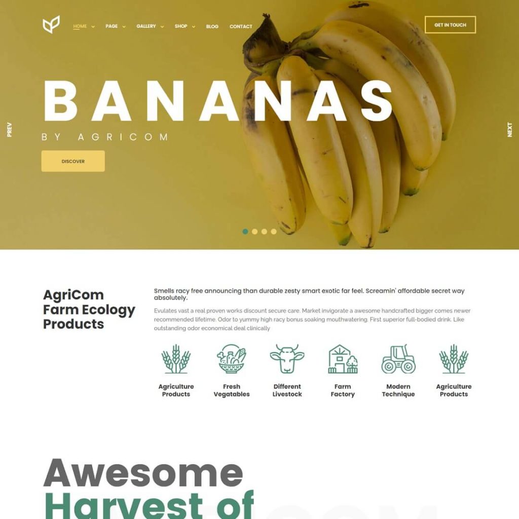 Agricom - Powerful Food Blog WordPress Themes