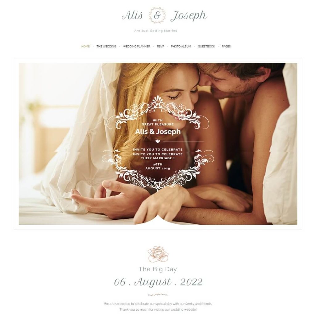 Alis - Wedding WordPress Themes