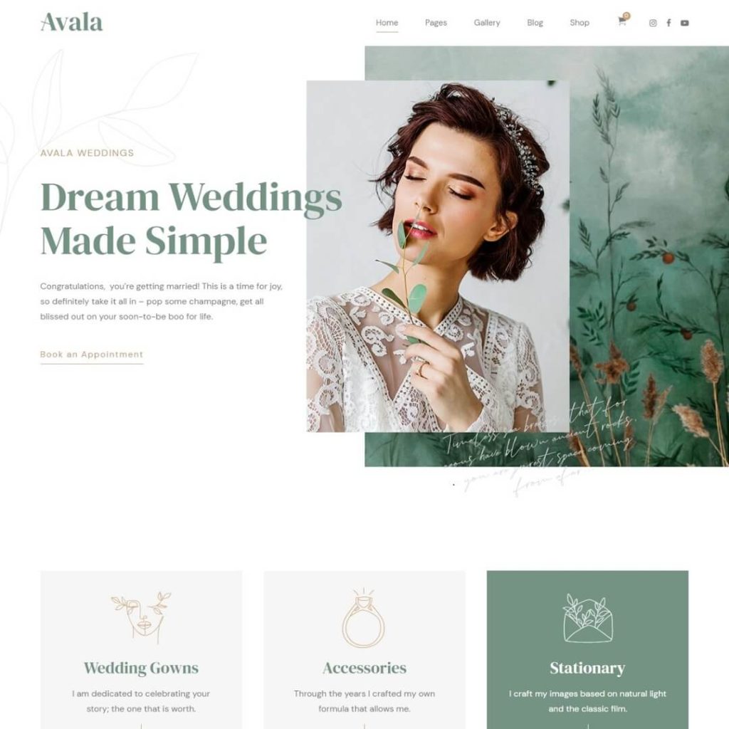 Avala - Wedding WordPress Themes