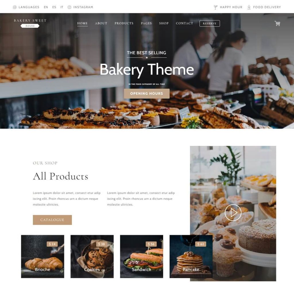Cake Bakery - Powerful Food Blog WordPress Themes