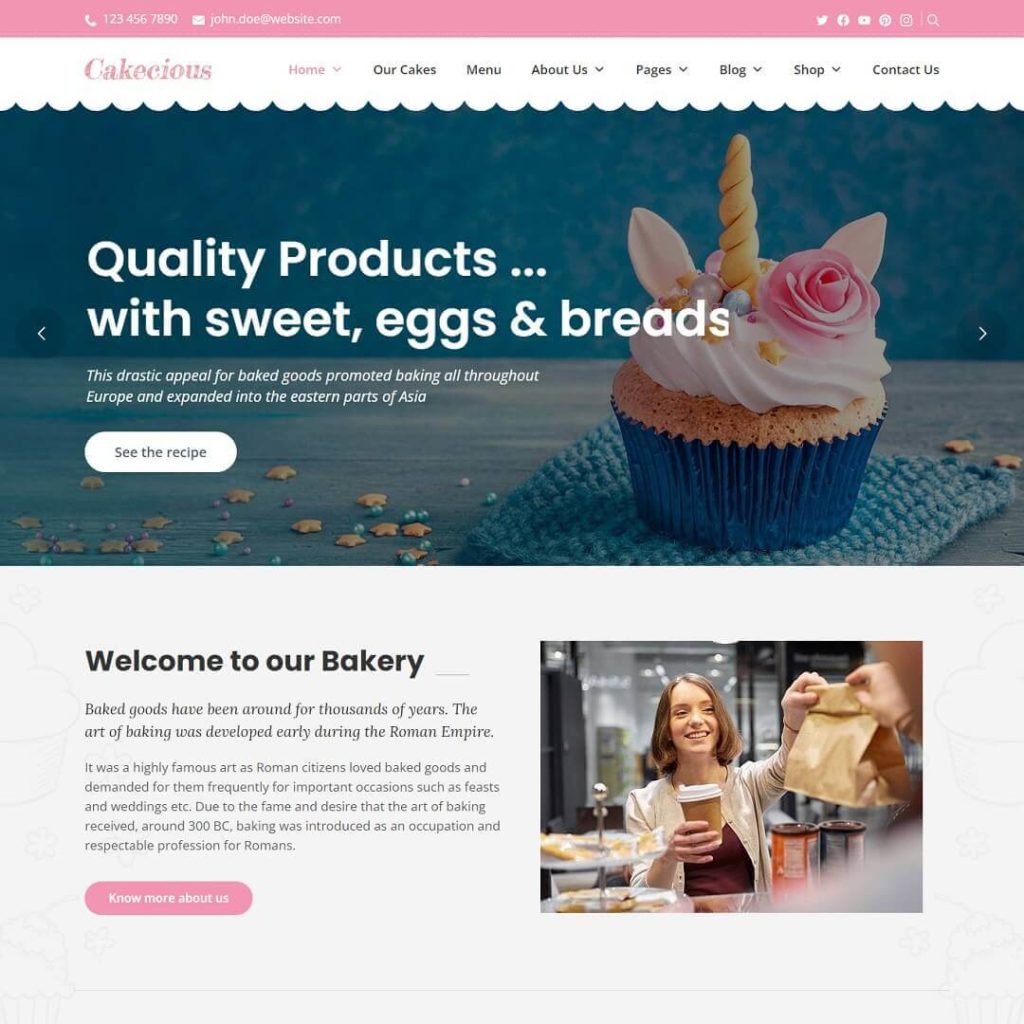 Cakecious - Powerful Food Blog WordPress Themes