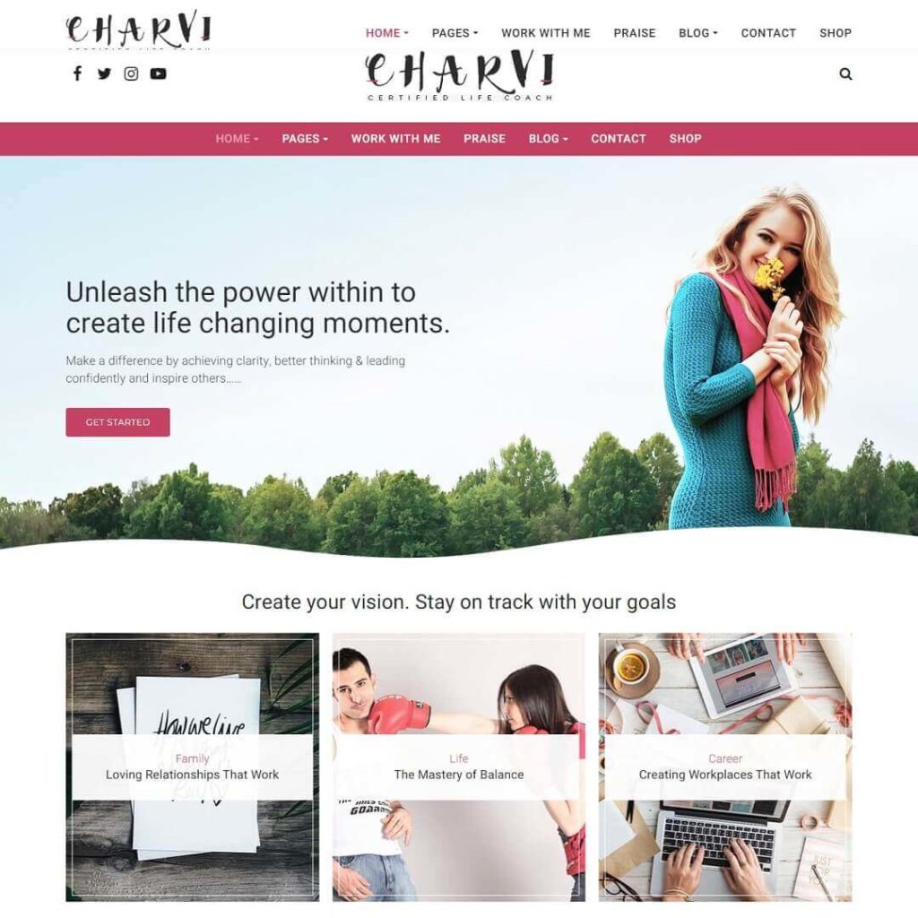 Charvi Coach &amp - Feminine WordPress Themes