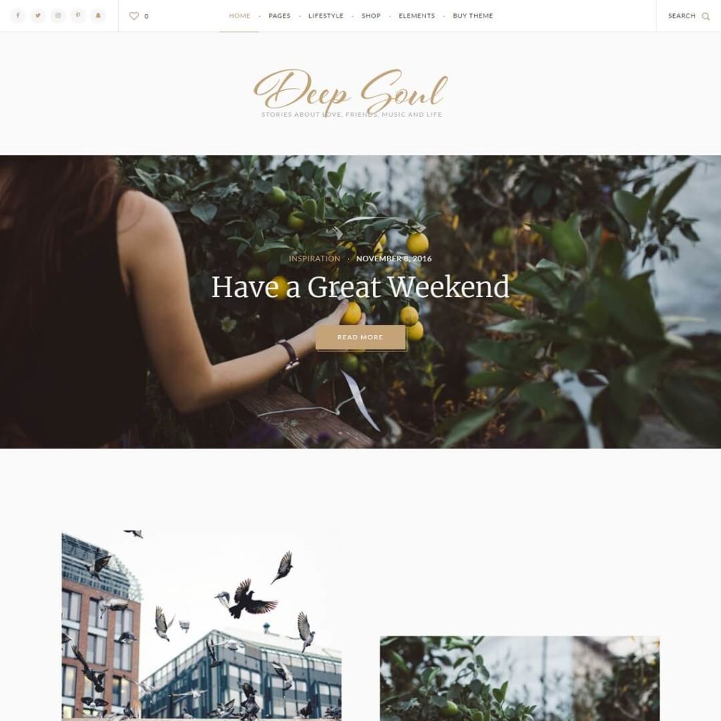 Deep Soul - Feminine WordPress Themes