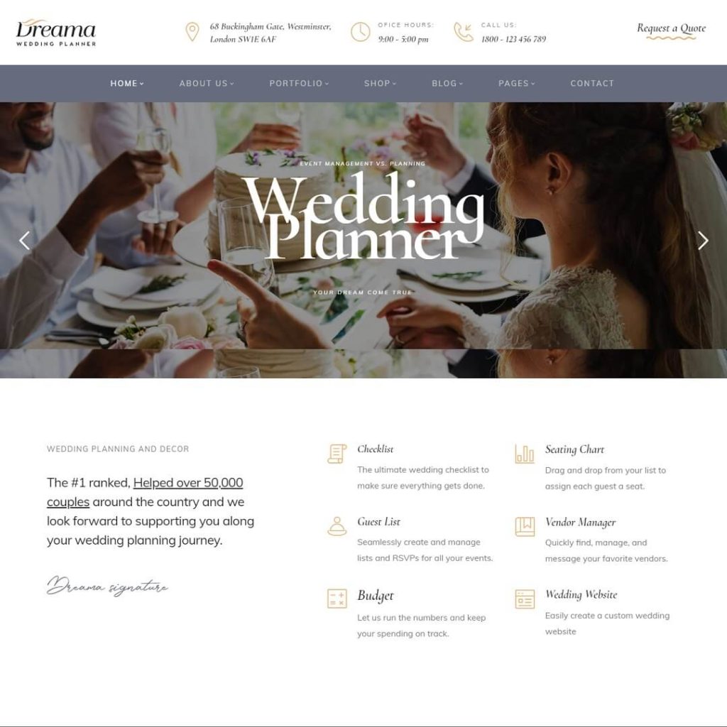 Dreama - Wedding WordPress Themes