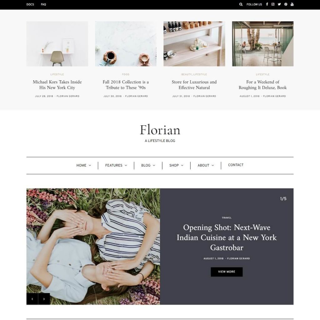 Florian - Feminine WordPress Themes