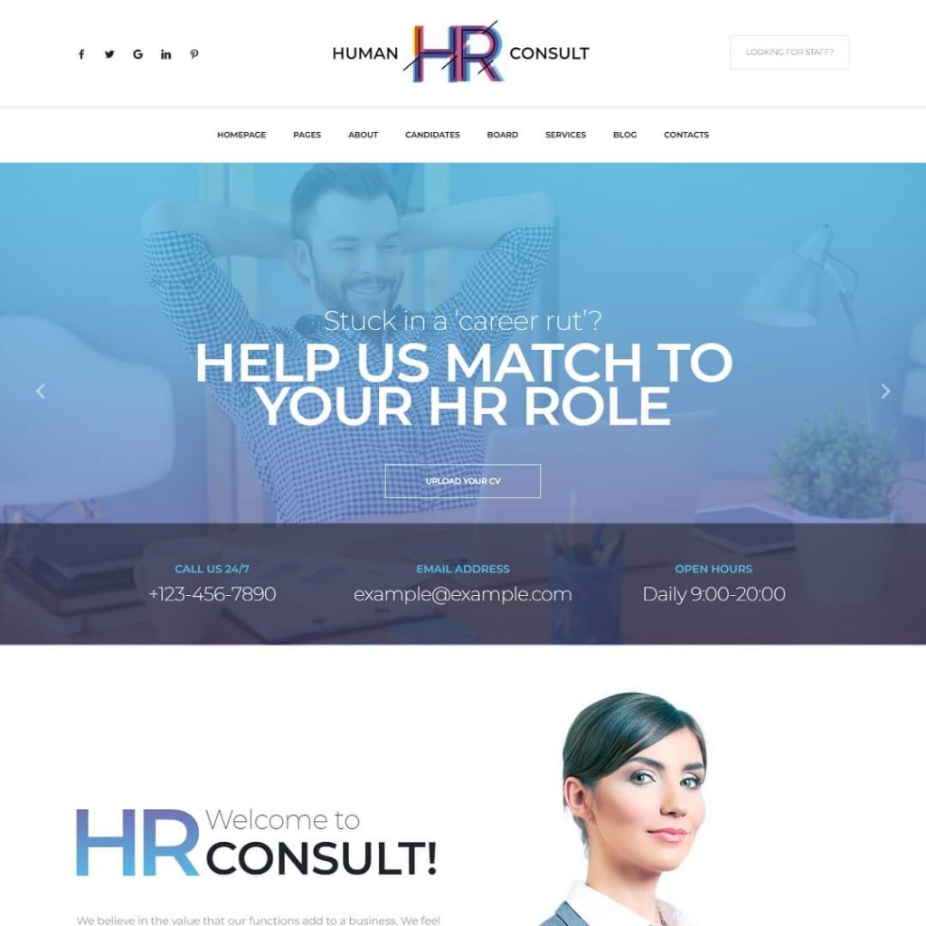 HR Human Consult - Job Boards WordPress Themes for Listing Jobs