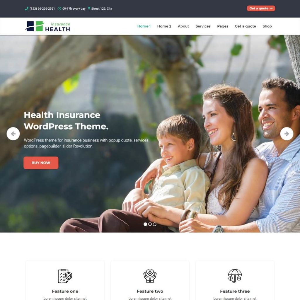 Health Insurance - Insurance Website Templates
