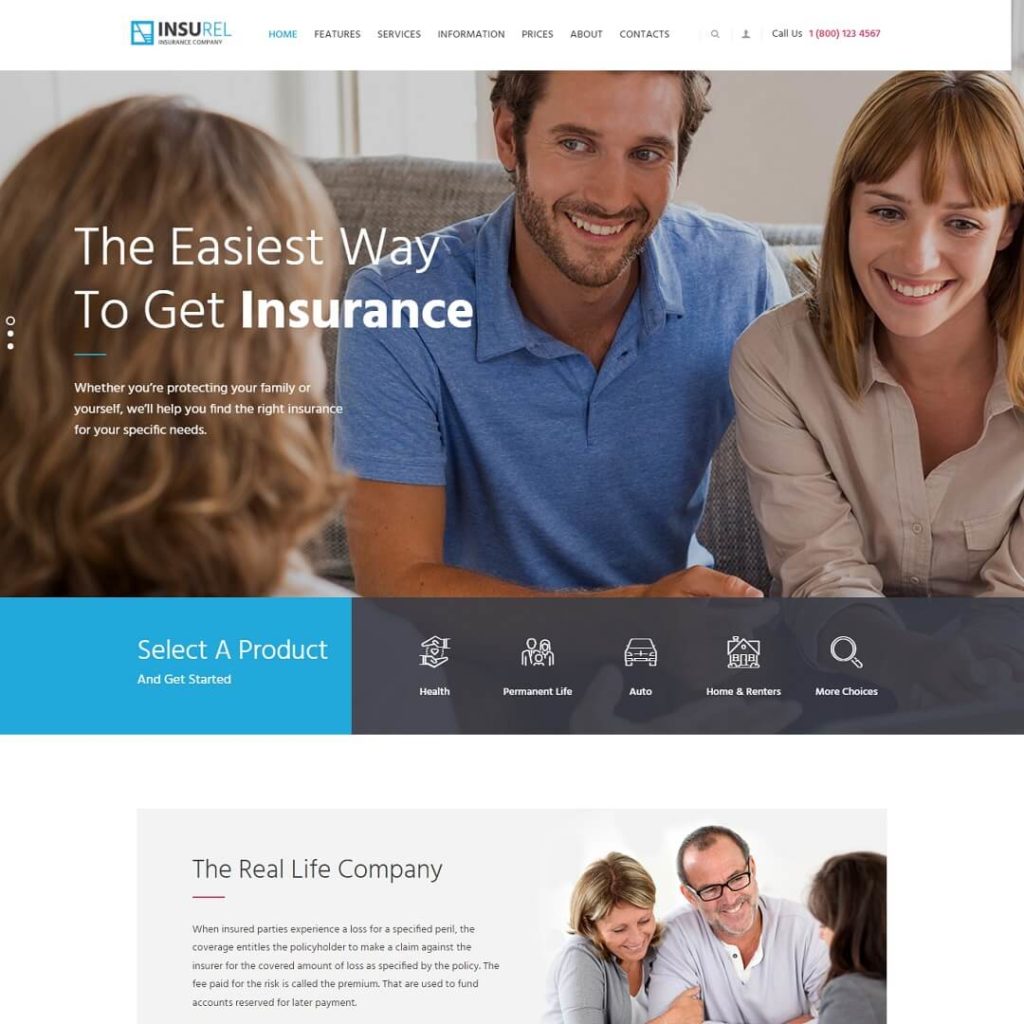 InsuRel - Insurance Website Templates