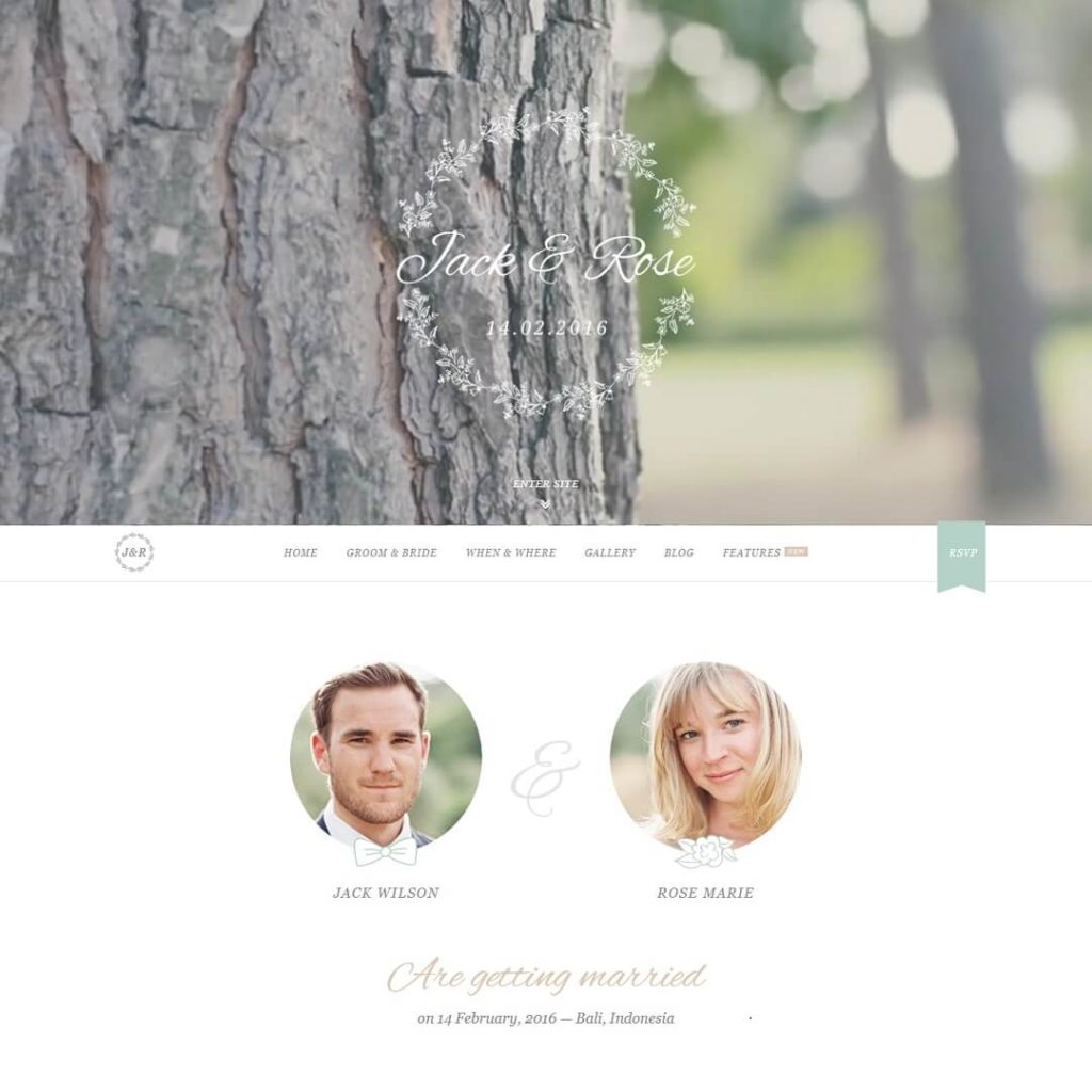 Jack & Rose - Wedding WordPress Themes