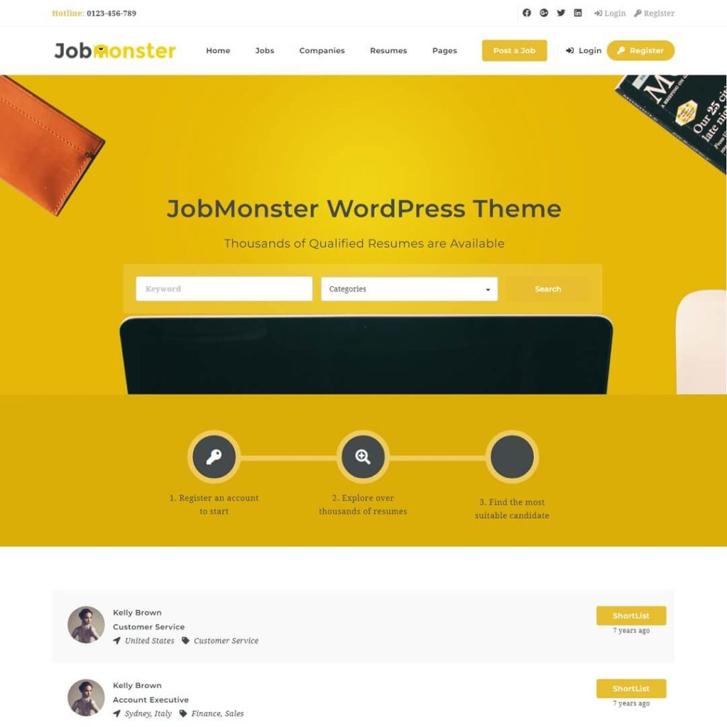 Jobmonster - Job Boards WordPress Themes for Listing Jobs
