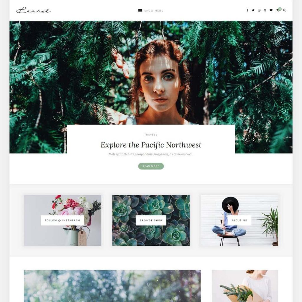 Laurel - Feminine WordPress Themes