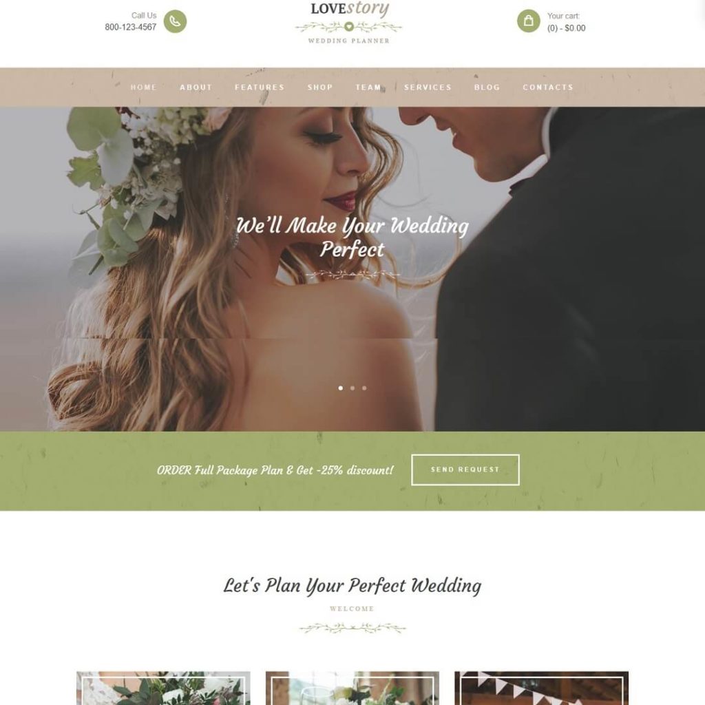 Love Story - Wedding WordPress Themes