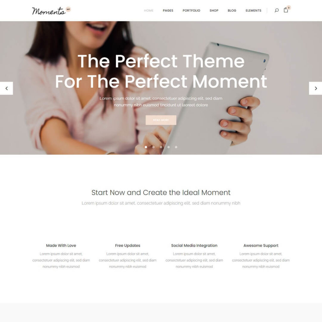 Moments - Wedding WordPress Themes