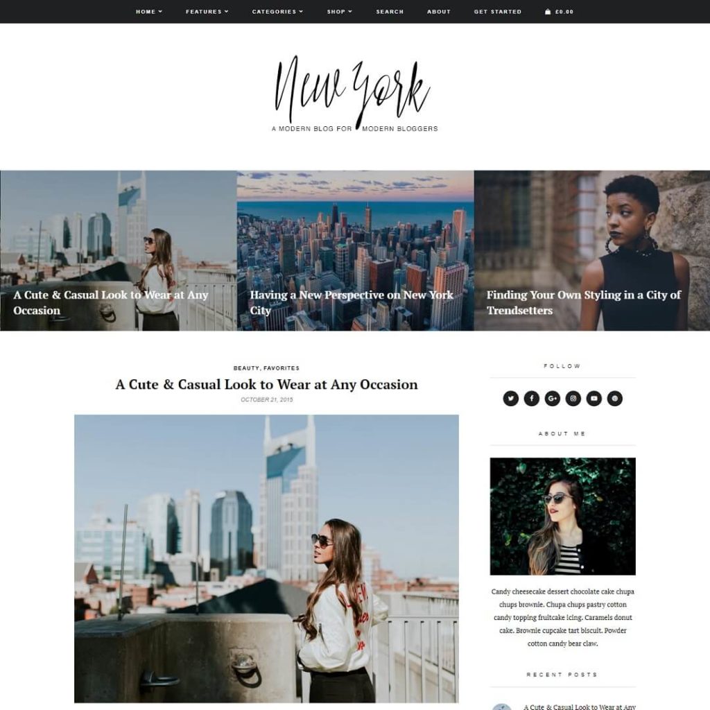 New York - Feminine WordPress Themes