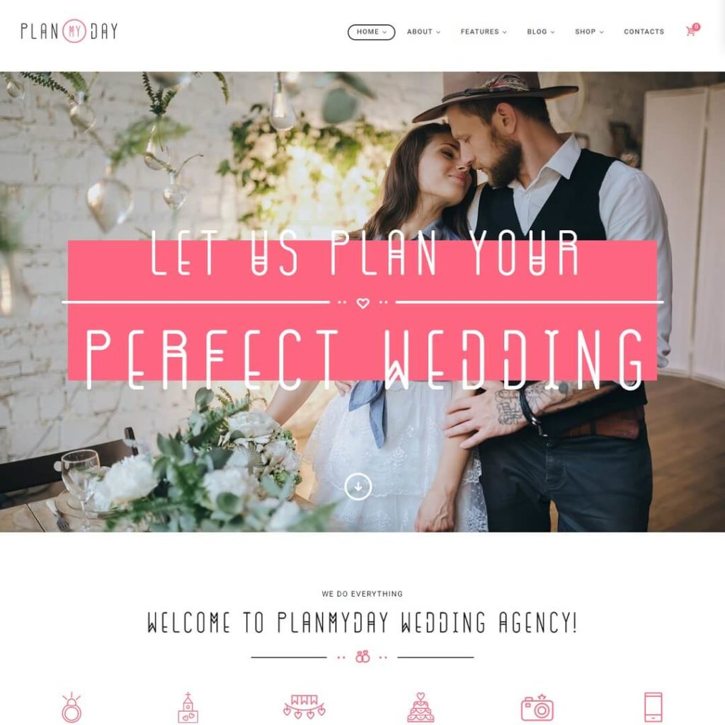 Plan My Day - Wedding WordPress Themes