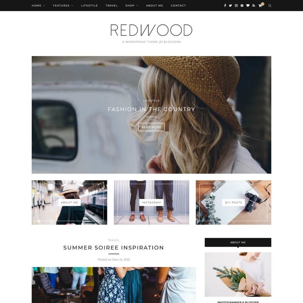 Redwood - WordPress Lifestyle Blog Themes