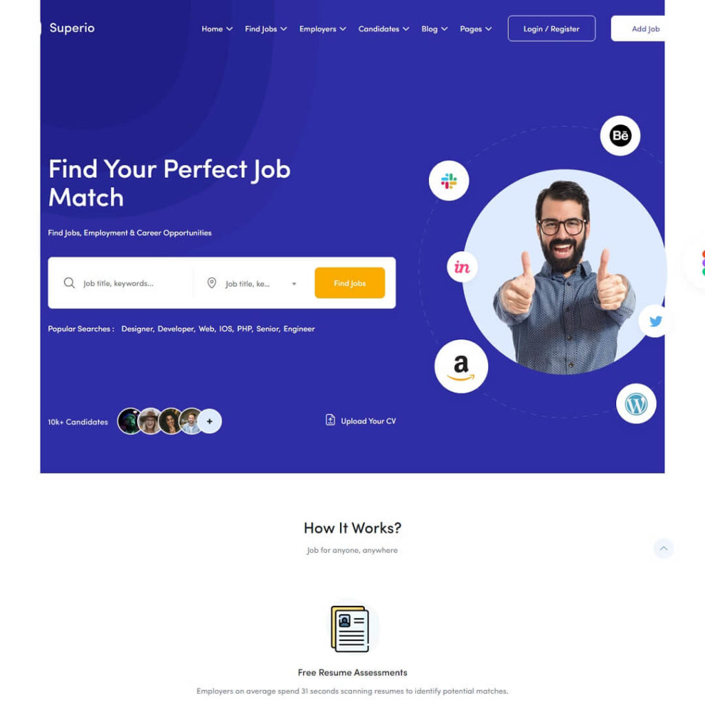 Superio - Job Boards WordPress Themes for Listing Jobs