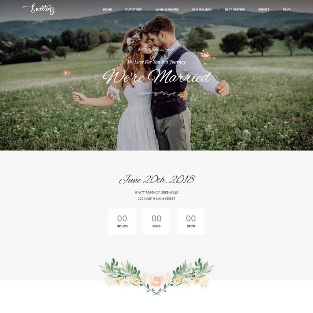 Sweetinz - Wedding WordPress Themes