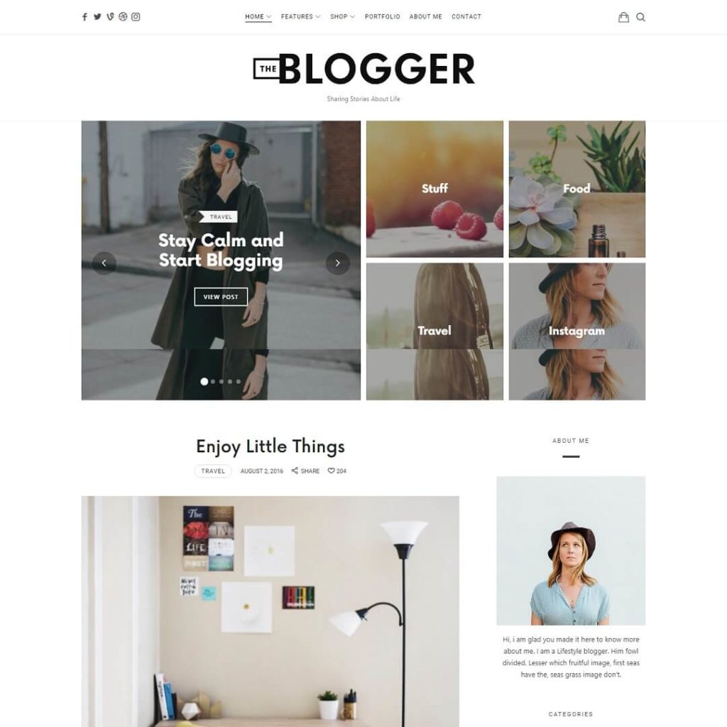 TheBlogger - WordPress Lifestyle Blog Themes