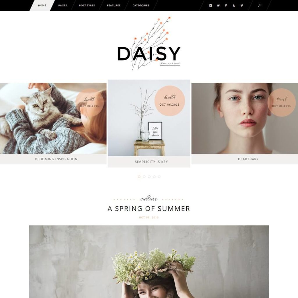 Tomas and Daisy - Feminine WordPress Themes