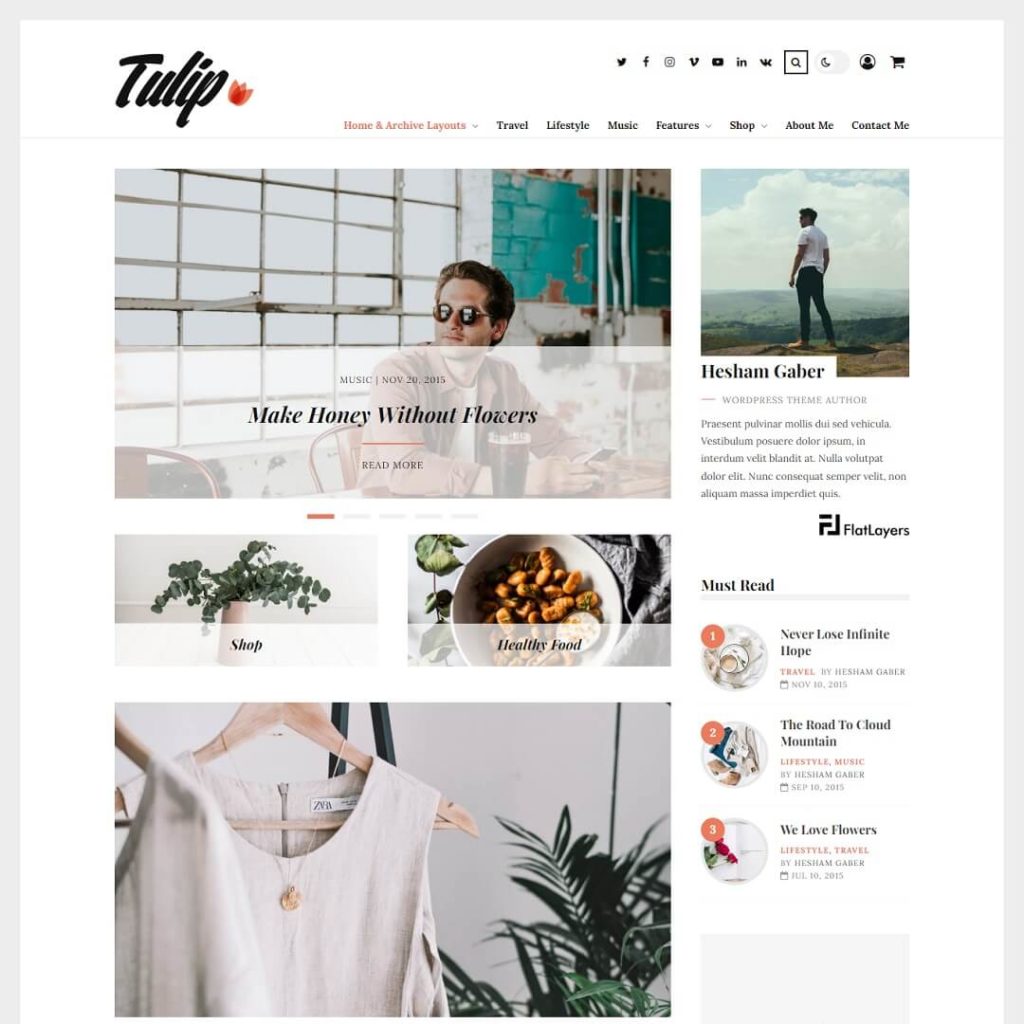 Tulip - WordPress Lifestyle Blog Themes